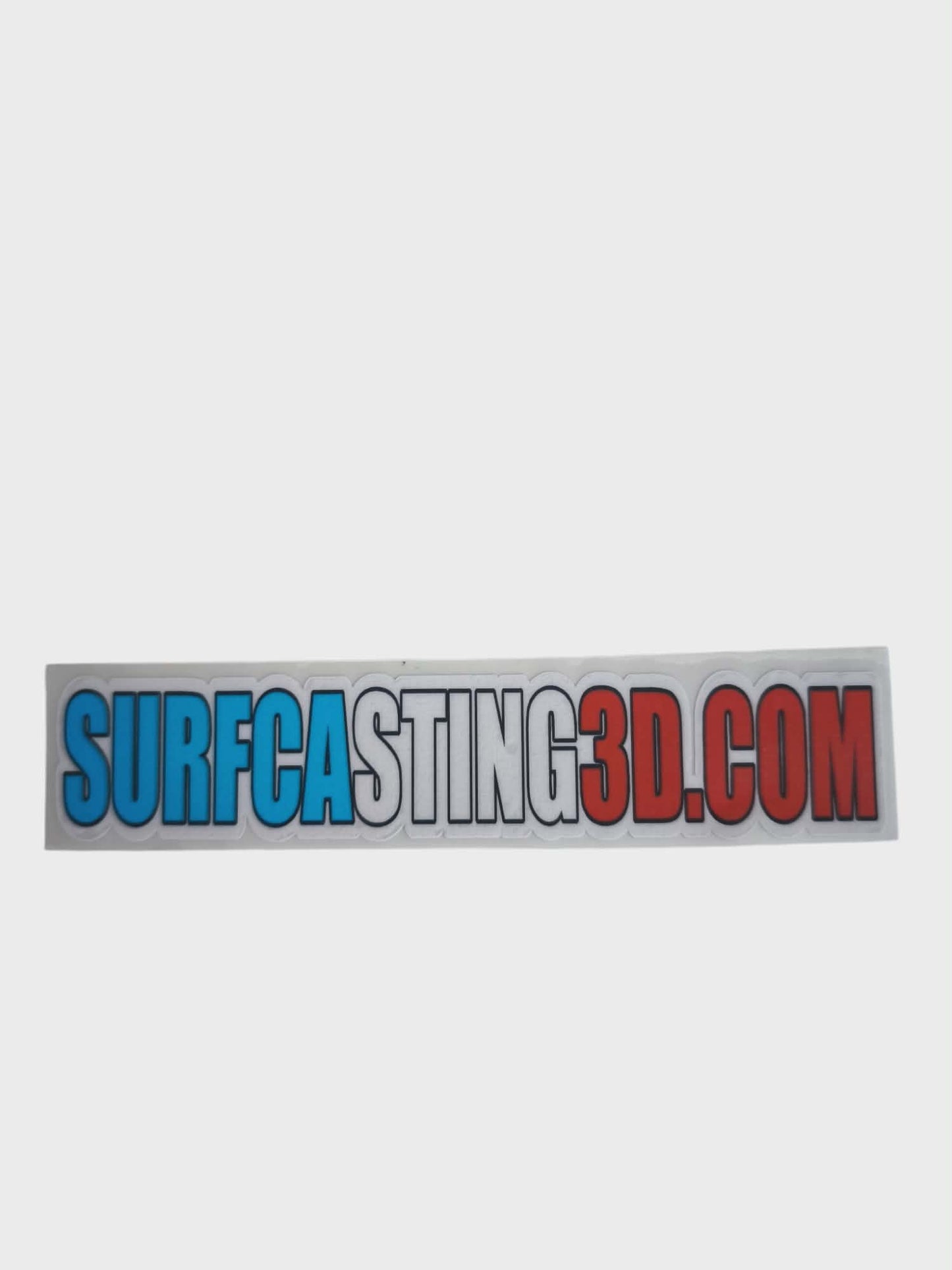 Stickers Surfcasting tricolore 15x3 cm