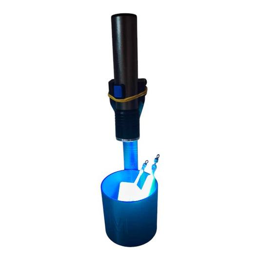 Porte lampe avec pot coulissant