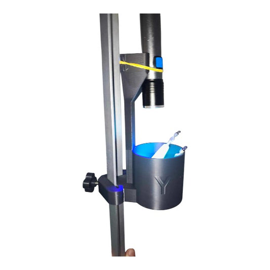 Porte lampe avec pot coulissant