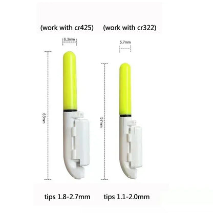 Lot de 10 bâtons lumineux électroniques à clipser pour canne à pêche